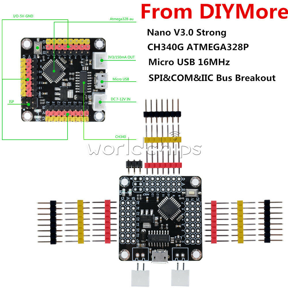 CH340G Nano V3.0 DM Strong 16Mhz Micro-Controller Board ATmega328P For Arduino