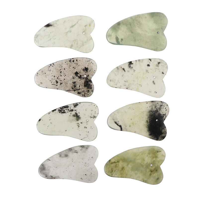Natural Jade Gua Sha Scraper Face Massage Guasha Plate Spa Body Scraping .l8