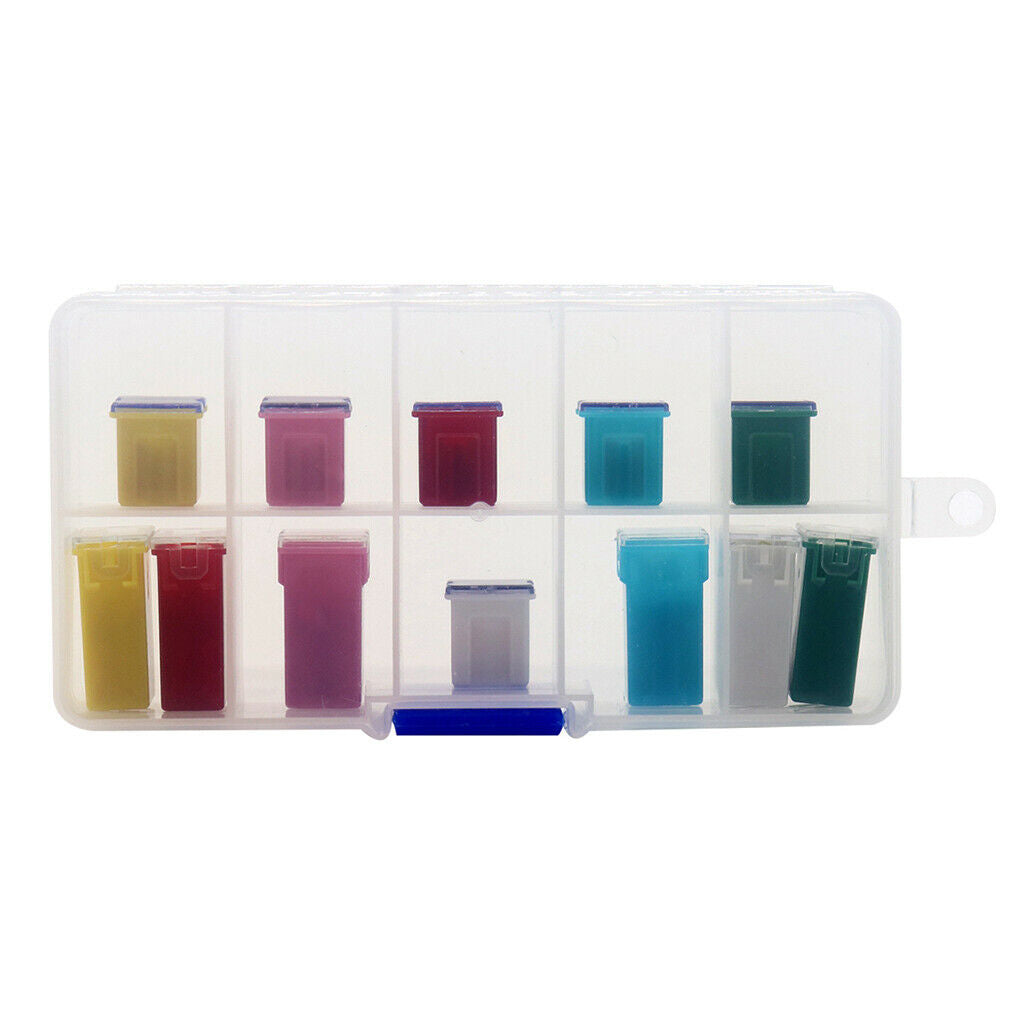 Mini 10 Cell LOW PROFILE Fuses Assortment Kit for Car, Truck, SUV, Boat