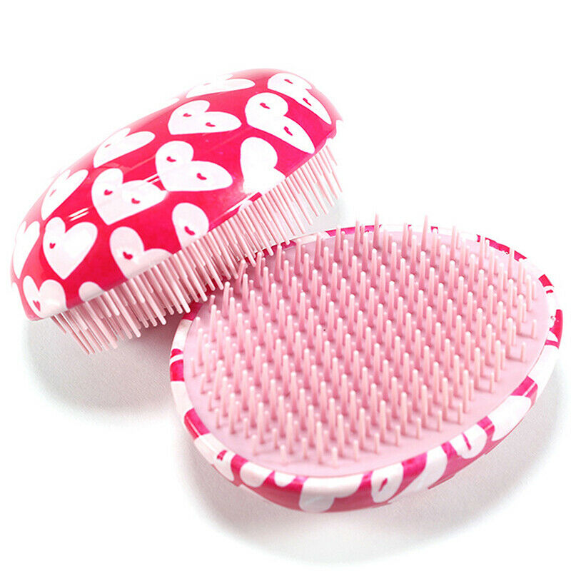 Cute Pink Comb Anti-static Massage Hair Brush Detangle Shower Salon Styling BDA