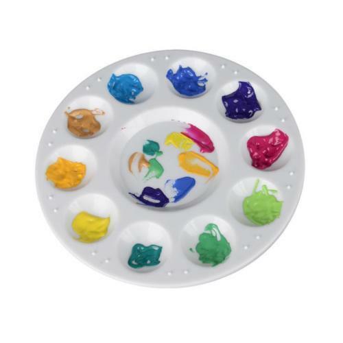 Artist Painting Pallet Plastic Round Palette Paint Wholesale Crafts Art Su.l8
