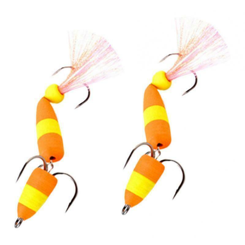 2Packs Fishing Lures Floating Baits Swimbaits 2 Treble Fishhooks Crankbaits