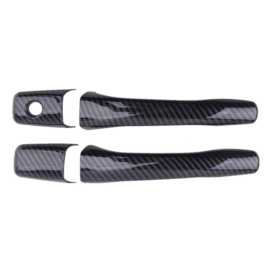 Carbon Fiber Texture Door Handle Cover Trim Frame Fit for Mitsubishi Lancer EVO