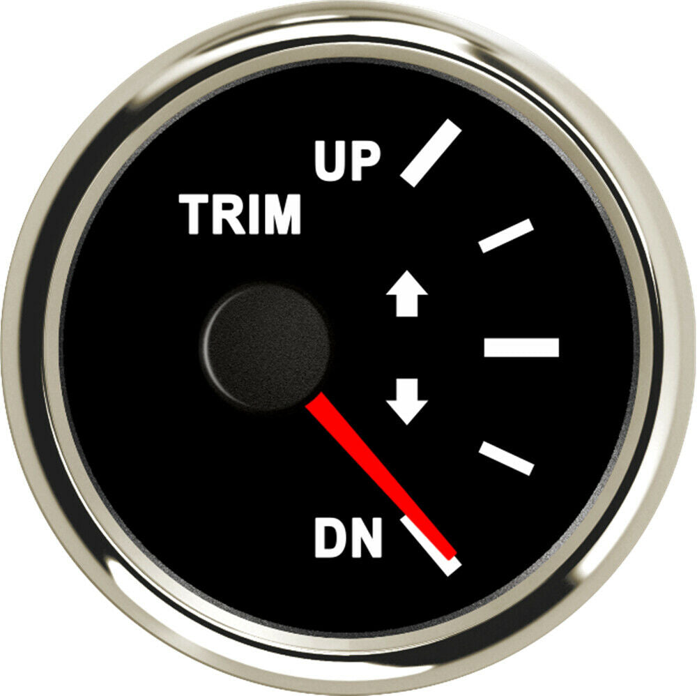 black 52mm/2inch trim meter gauge 0-190 ohms 9-32V for boat yacht marine red led