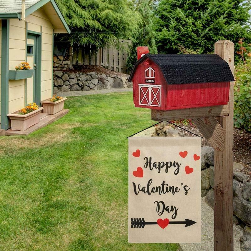 Valentines Garden Flag 12.5x18'' Double Sided Happy Valentine's Day Yard Flag