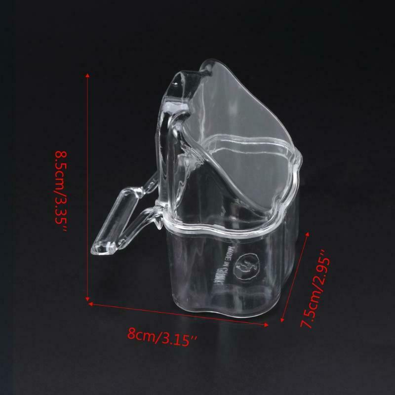 Acrylic Bird Feeder 2Pcs/Set Cage Hanging Dish Feeder Dispenser Drinker Supplies