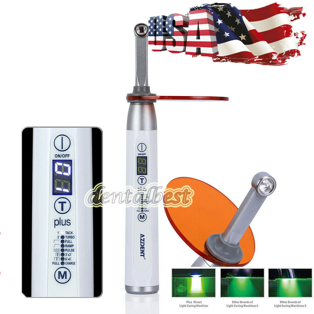 Dental Wireless LED 1 Second Curing Light Lamp 2500mw High Power Wide Spectrum