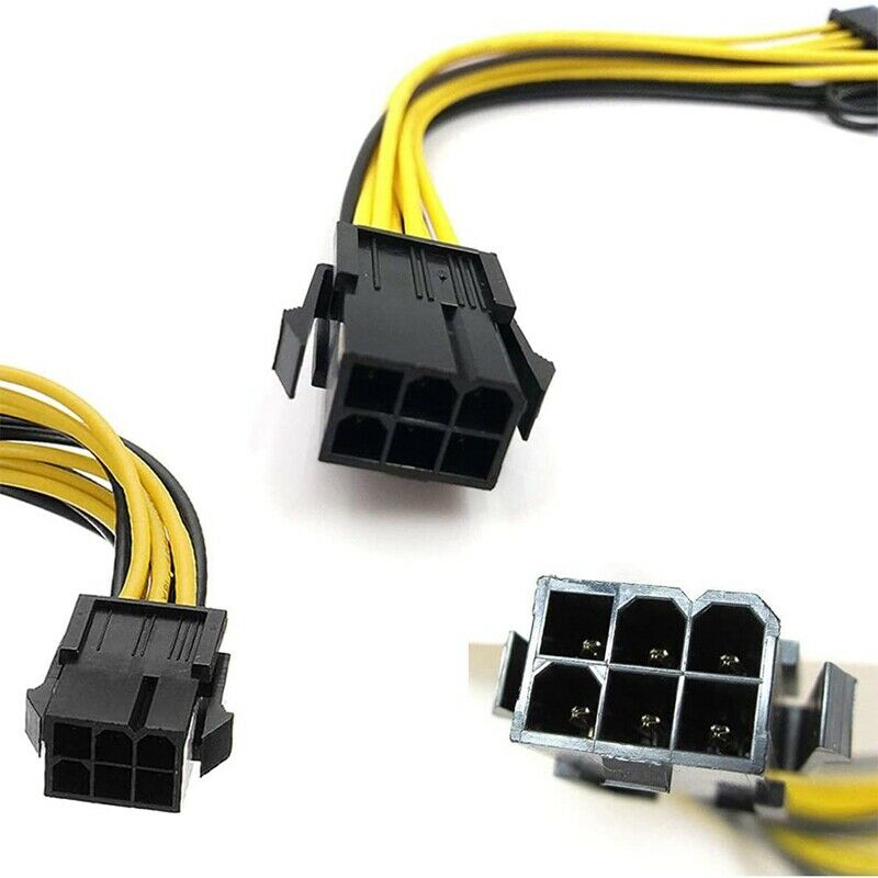 6 Pin To 2 X 8 Pin (6+2) Image Card Pci Express Power Adapter Gpu Vga Exten O7N7