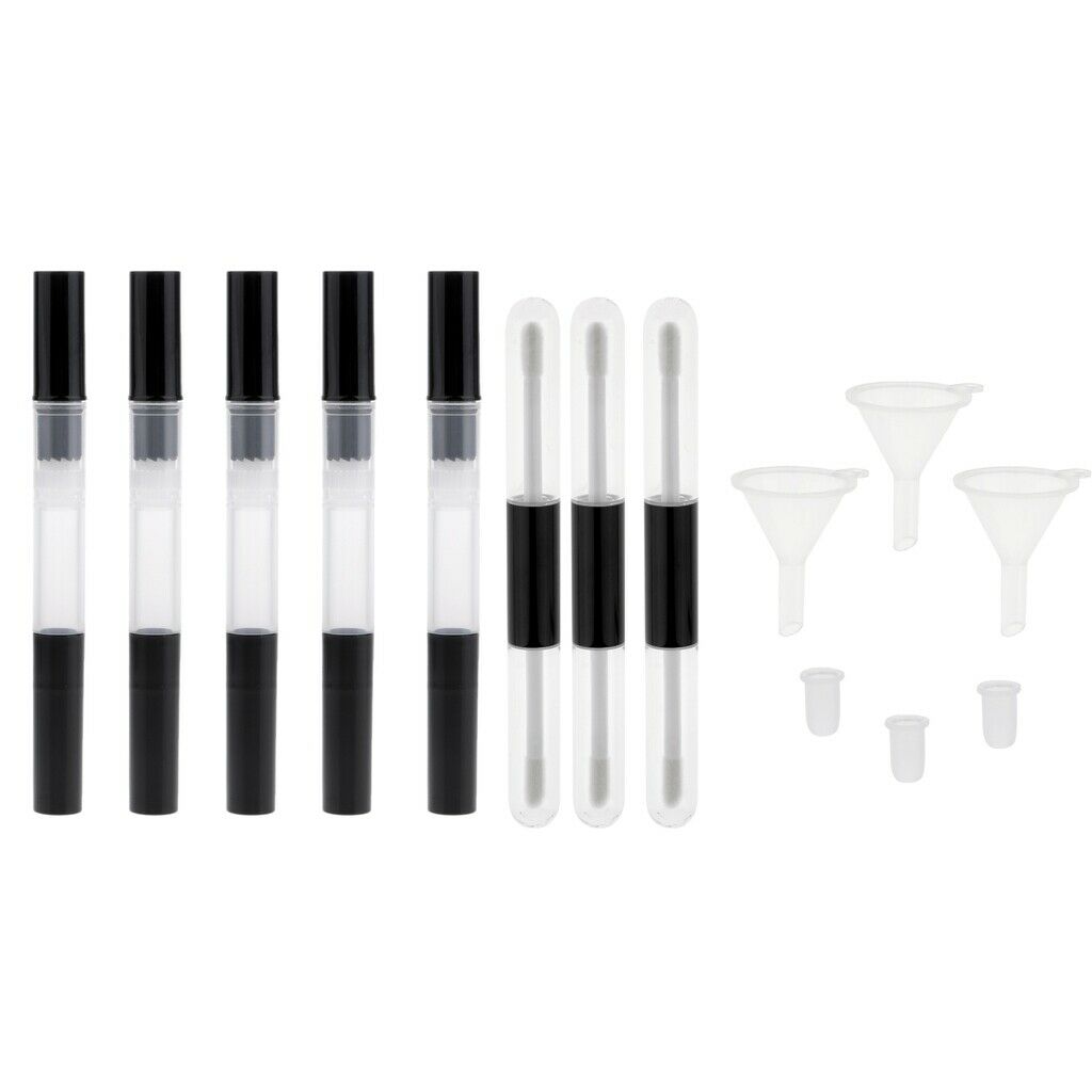 8Pcs Set Makeup Twist Pen  Oil Tube Lip Gloss Bottle Container