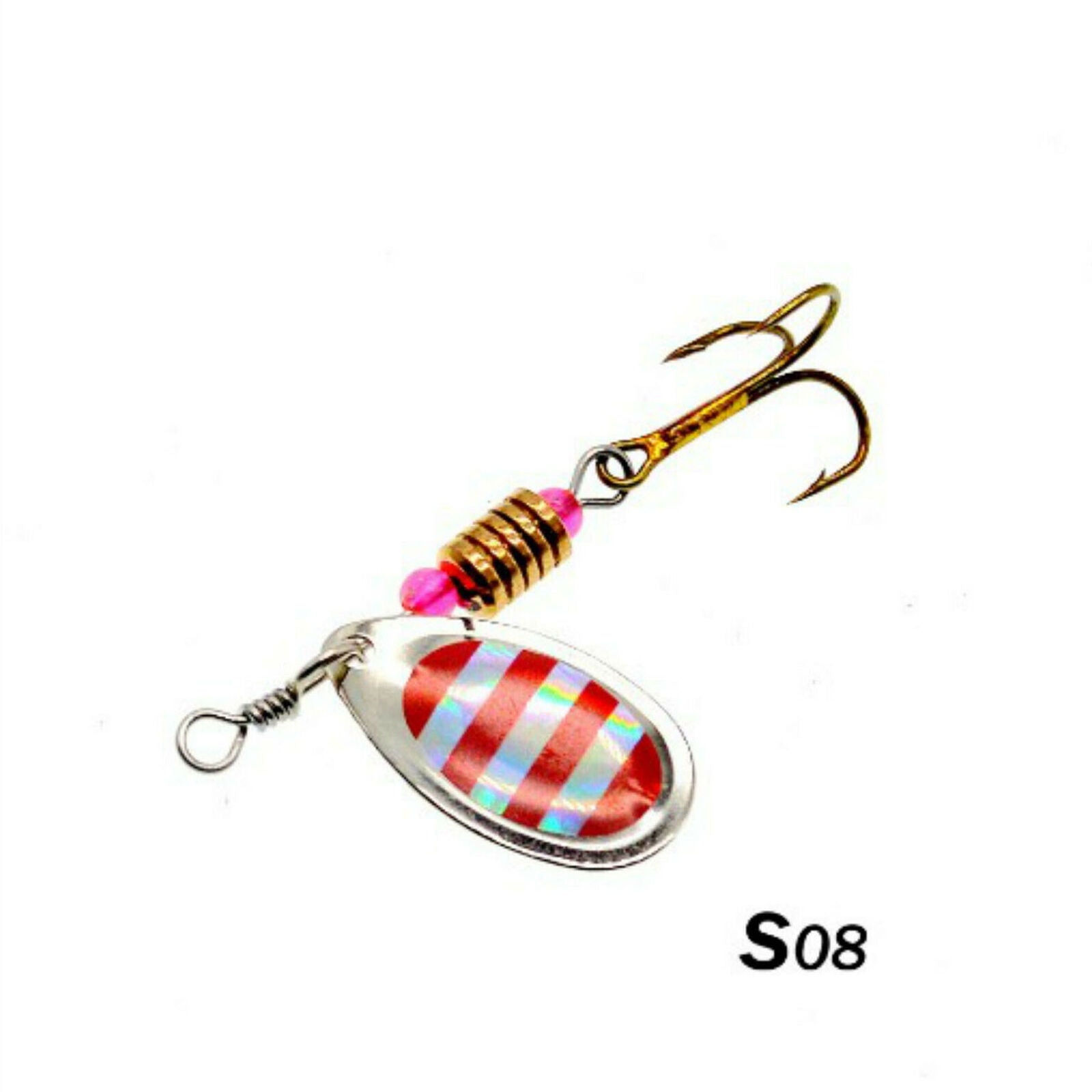 10x Fishing Lures Metal Spinner Lures Bass Tackle Crankbait Trout Spoon