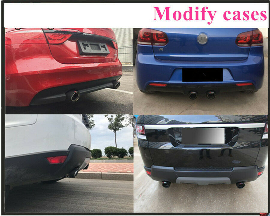 1x Adjustable Angle Carbon Fiber Matt Car Exhaust Pipe Universal 2.5'' in 4''out