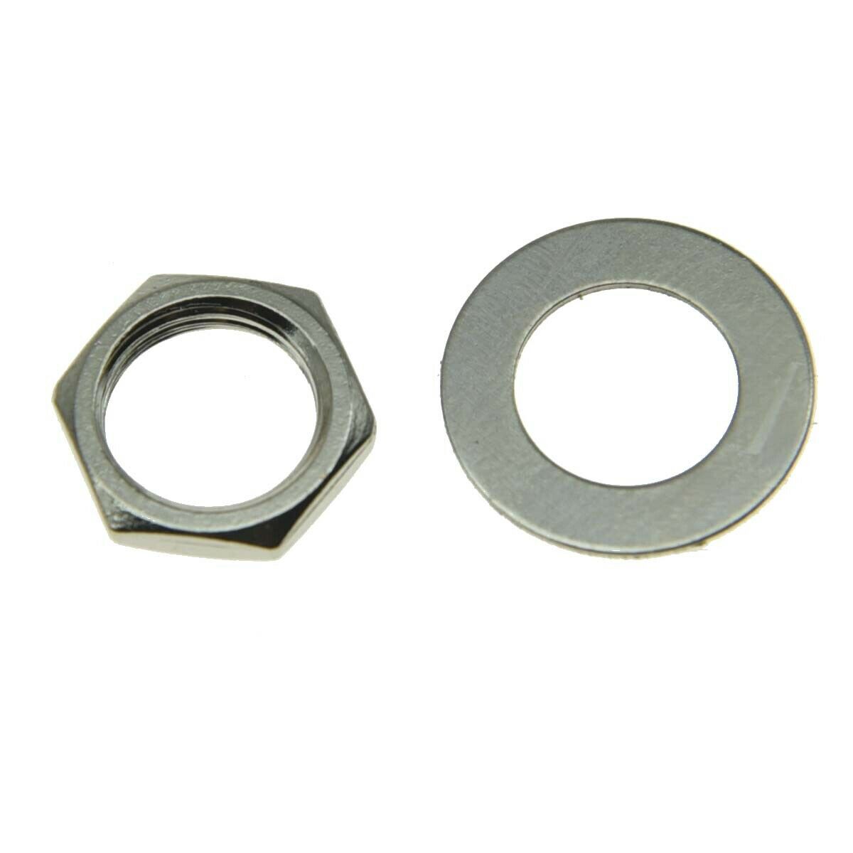 20pcs 3/8"-32 Hex Nut Guitar Pots Nuts Washers for CTS Pots/Switchcraft Jack