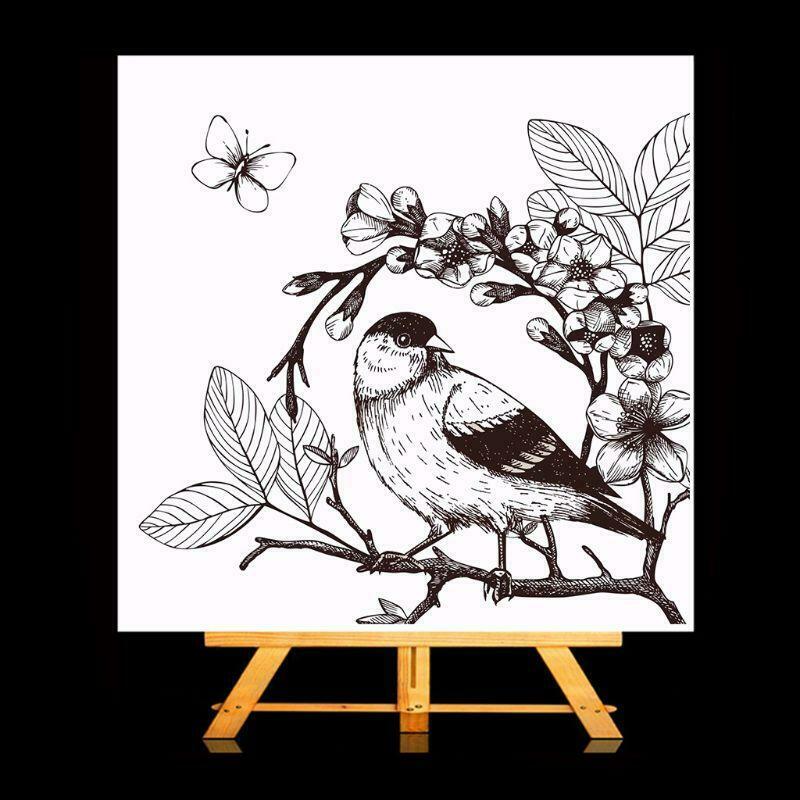 Flower Bird DIY Silicone Clear Stamp Seal Scrapbook Embossing Album Decor