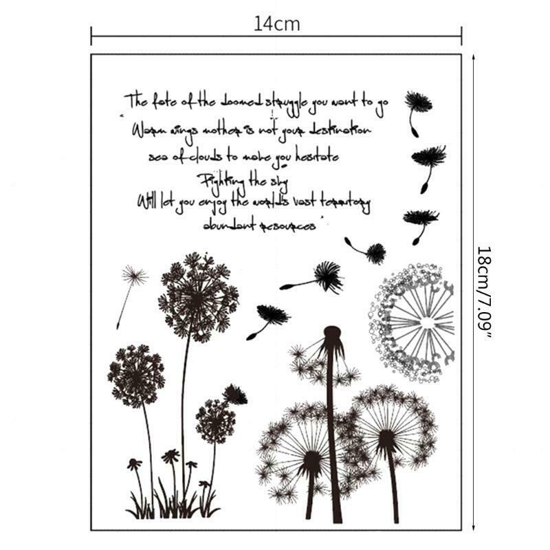 Dandelion Silicone Clear Seal Stamp DIY Scrapbooking Embossing Photo Album Decor