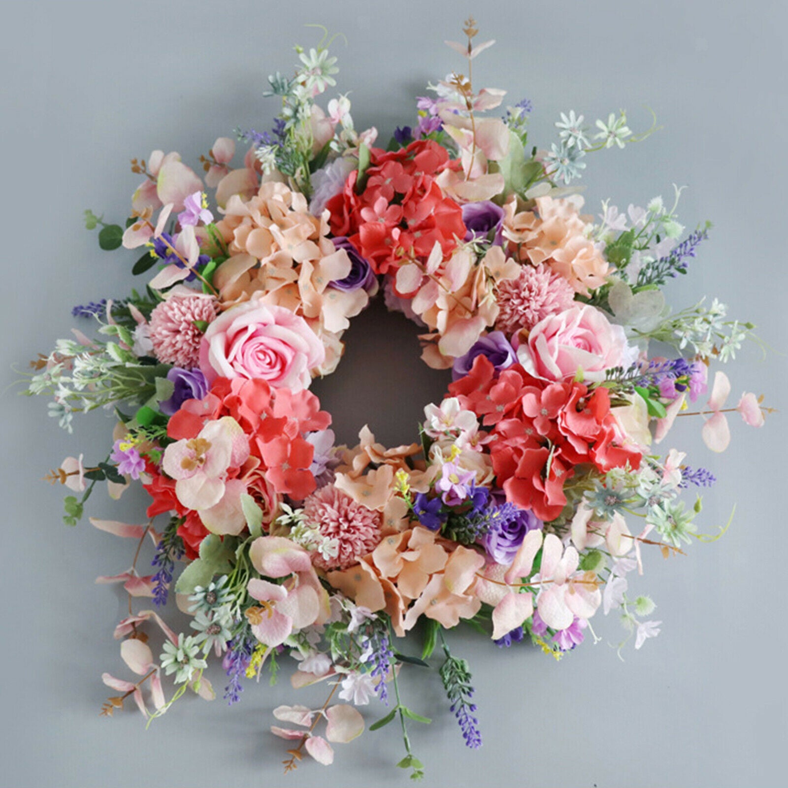 Rose Wreath Greenery Hanging Wall Front Door Large Garland Festival Decor