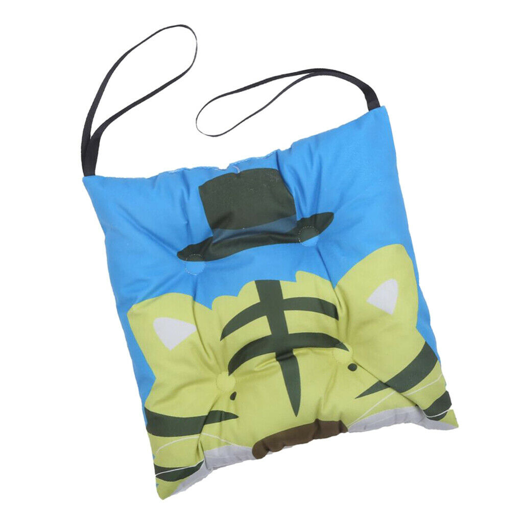 Velvet Square Dining Chair Pad Seat Cushion Pads with Strap for Kids 40x40cm