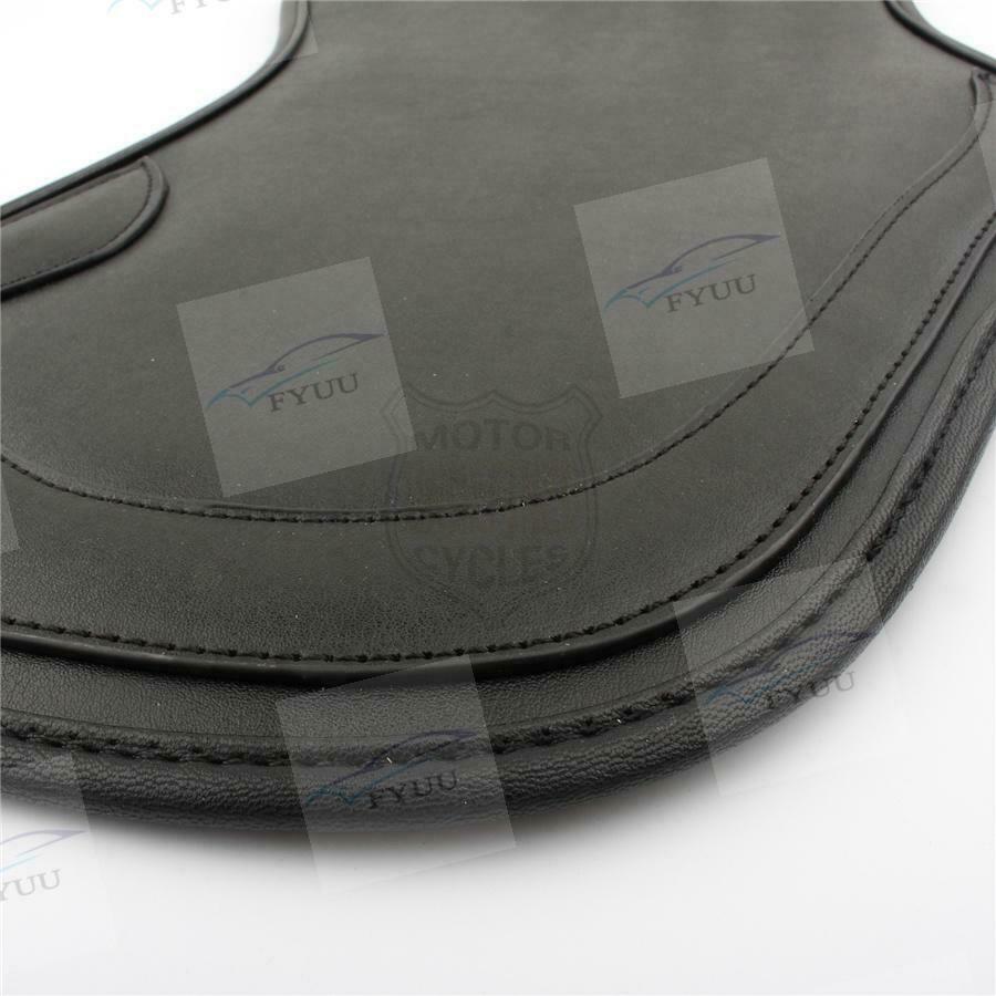 Black For Kawasaki Sportster Suzuki Yamaha Leather Heat Saddle Shield Deflector