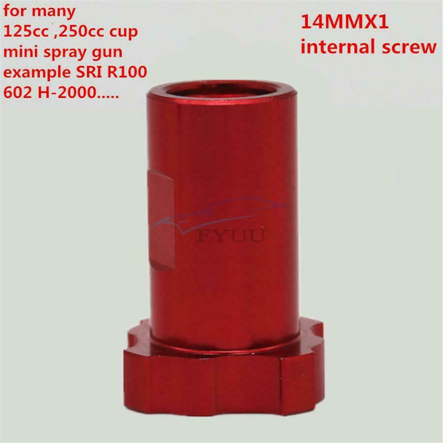 For PPS Spraygun Adapter Red Aluminum Spray Gun Disposable Pot Adapter Connector
