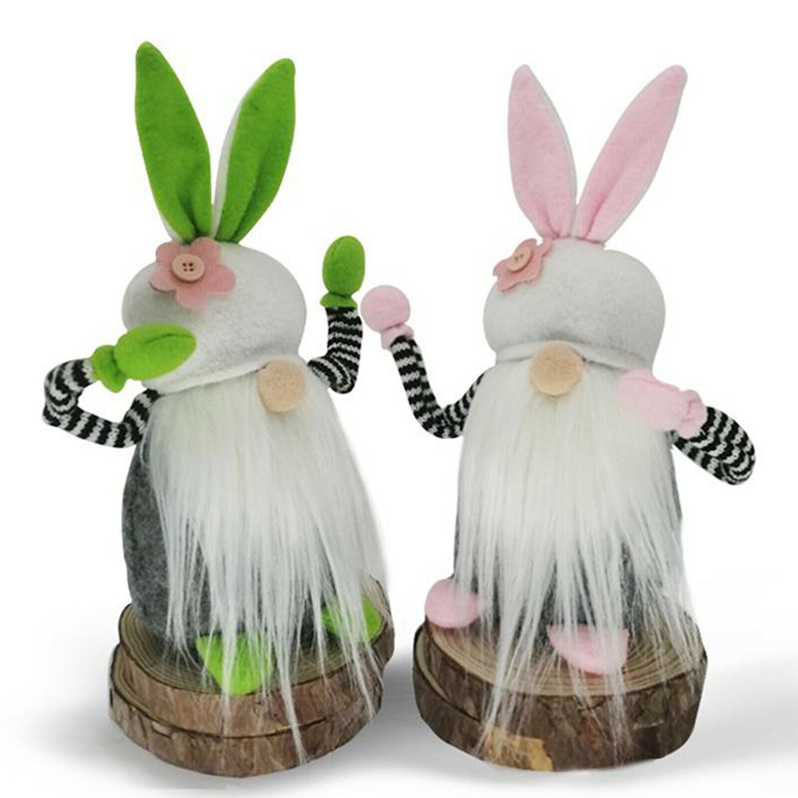 Easter Bunny Leprechaun Gnome Plush Ornaments Handmade Elf for Holiday Decor