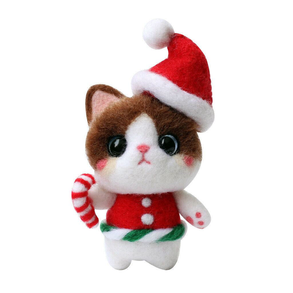 Novelty Cat Felt Animal Kit For Boys Girls Starter Felting Supplies