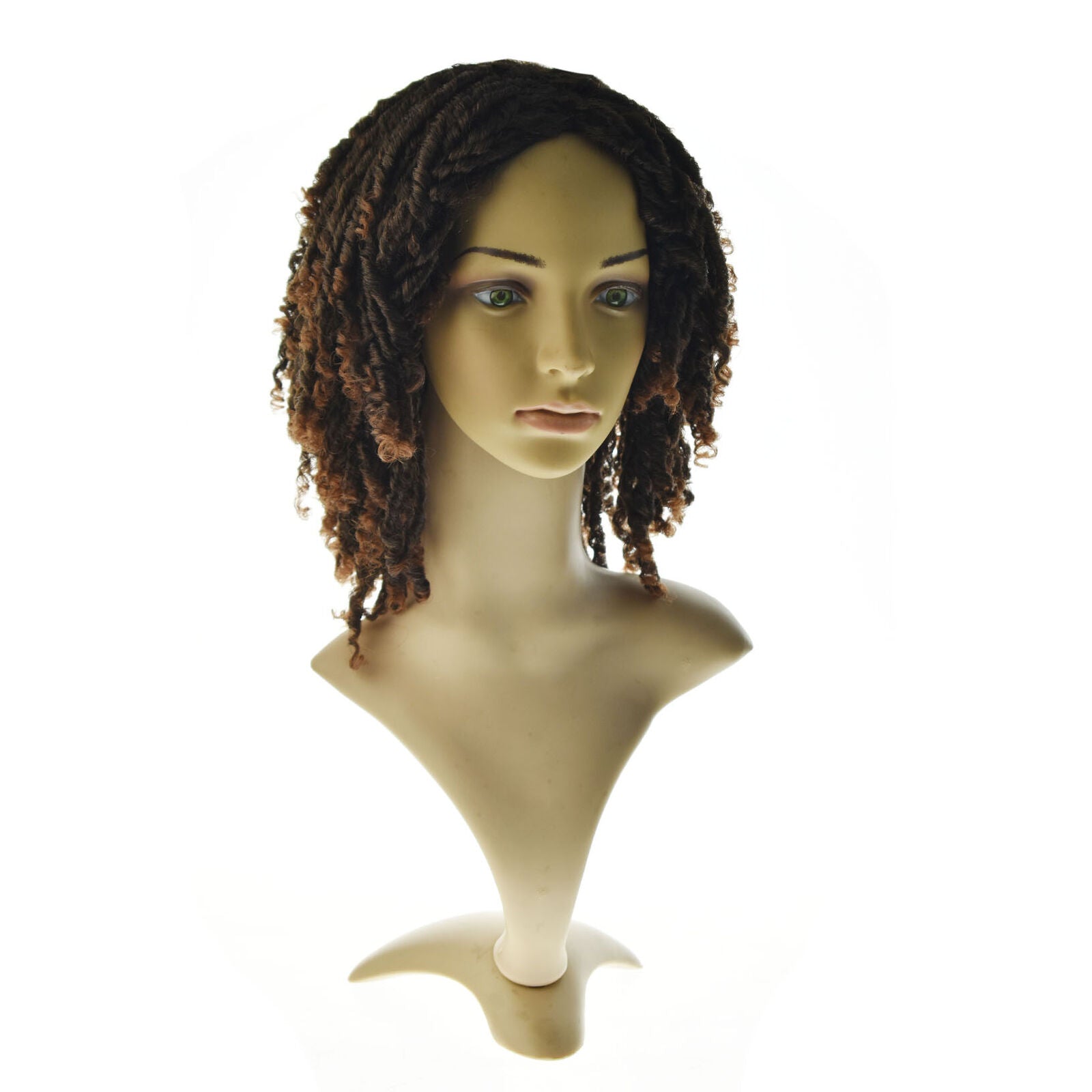 Dreadlock Wig Short Twist Wigs for Black Women and Men Afro Curly Synthetic Wig