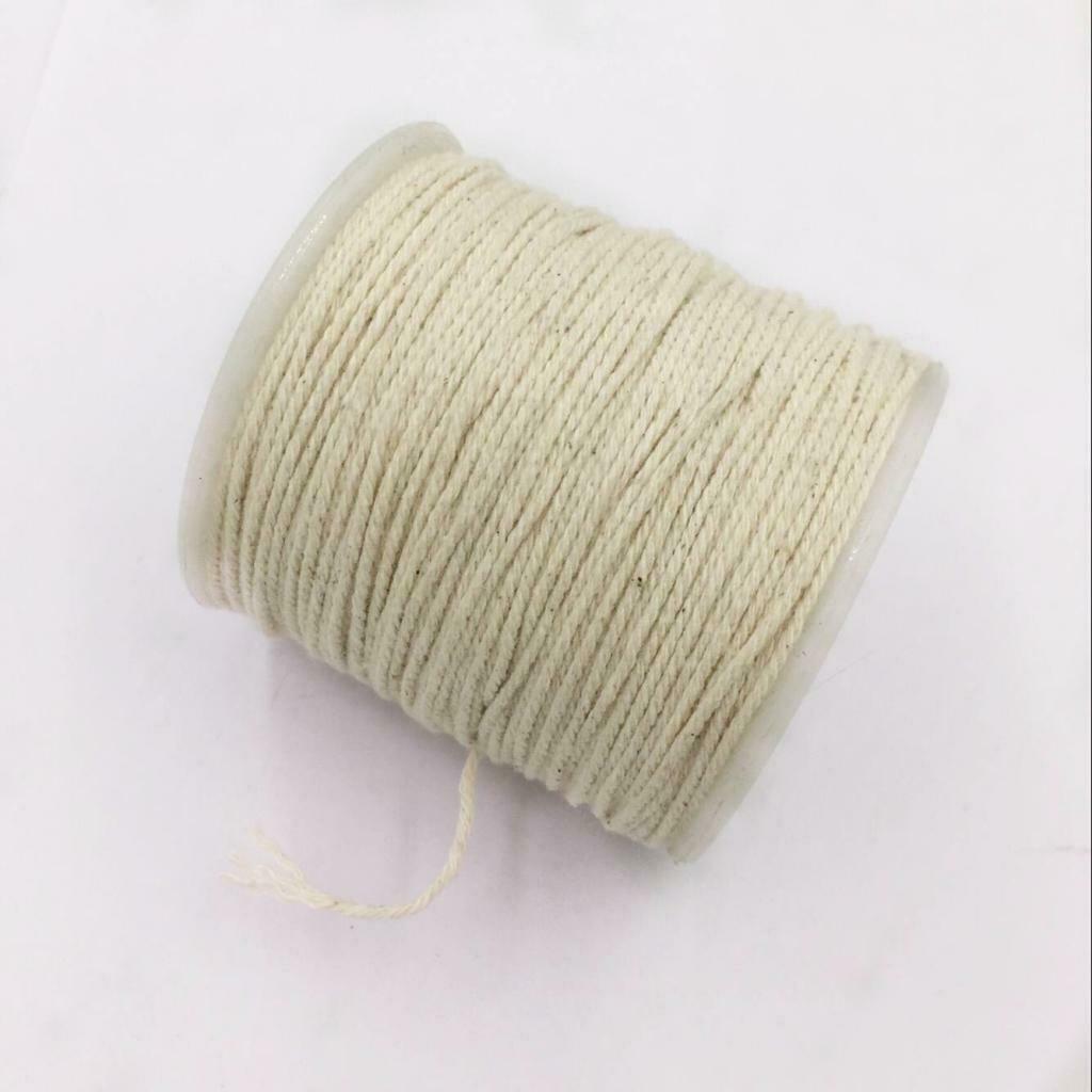 100 Meter Natural Cotton Twisted Cord Rope Sash Craft Macrame Artisan Strings