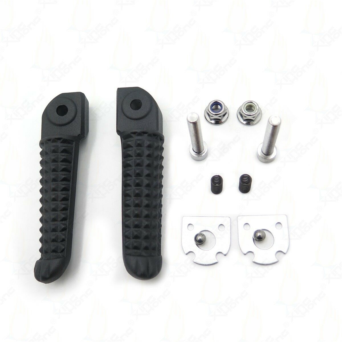 Black Rear Foot Pegs Footrest For Yamaha YZF-R1 98-11  YZF-R6 99-11