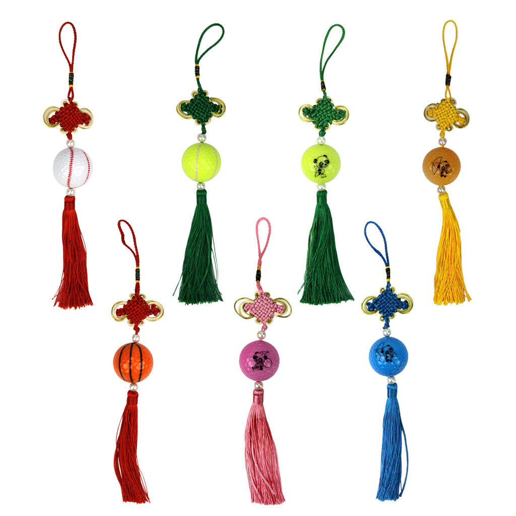Chinese Knot with Golf Ball Home Car Home Hanging Ornament Gift Baseball