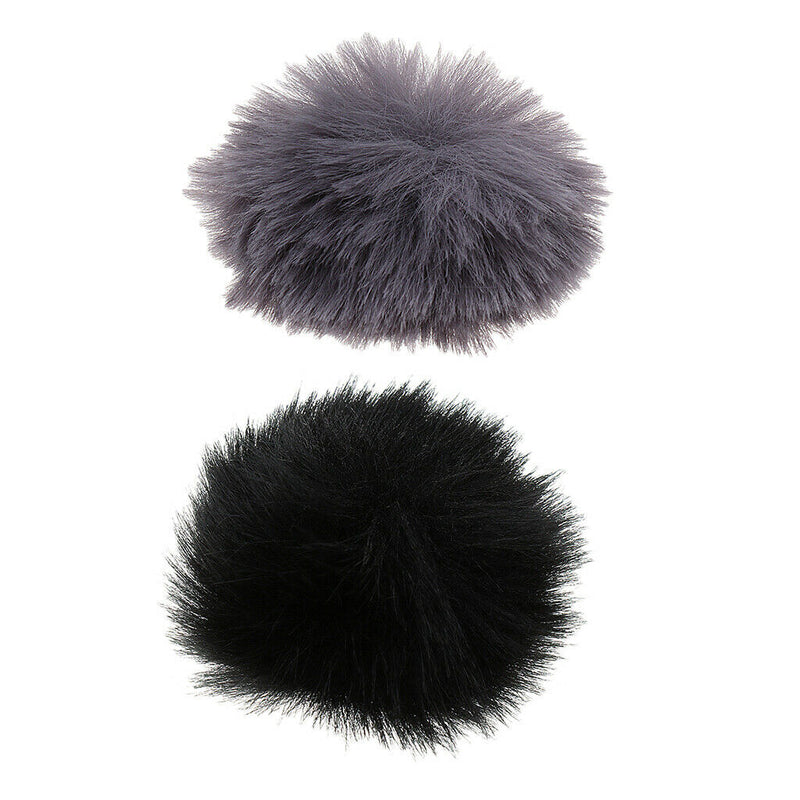 2 Pcs of Set Microphone Furry Windscreen Windshield Muff Mic Furry Cover