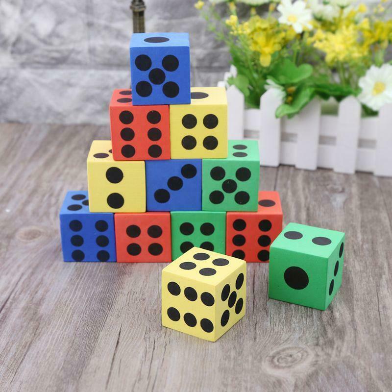 6pcs Math Toys Giant EVA Foam Dice Kid Educational Toys Party Game Dice Block