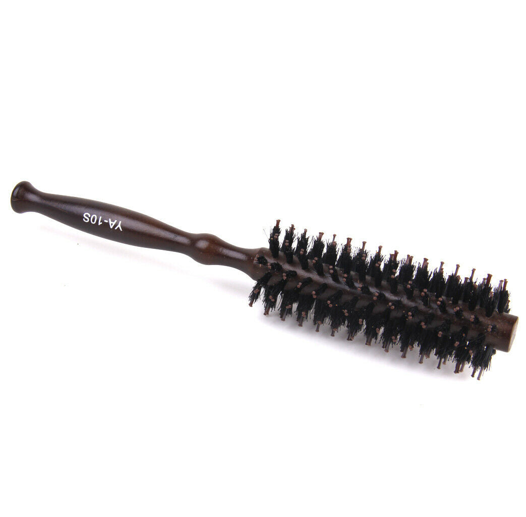 Wooden Handle Salon No Frizz Styling Round Brush Roller Comb for Blow Drying