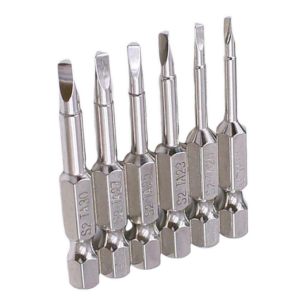 6 lot Triangle Screwdriver Bits S2 Steel Shank 50mm Electric Head Pneumatic