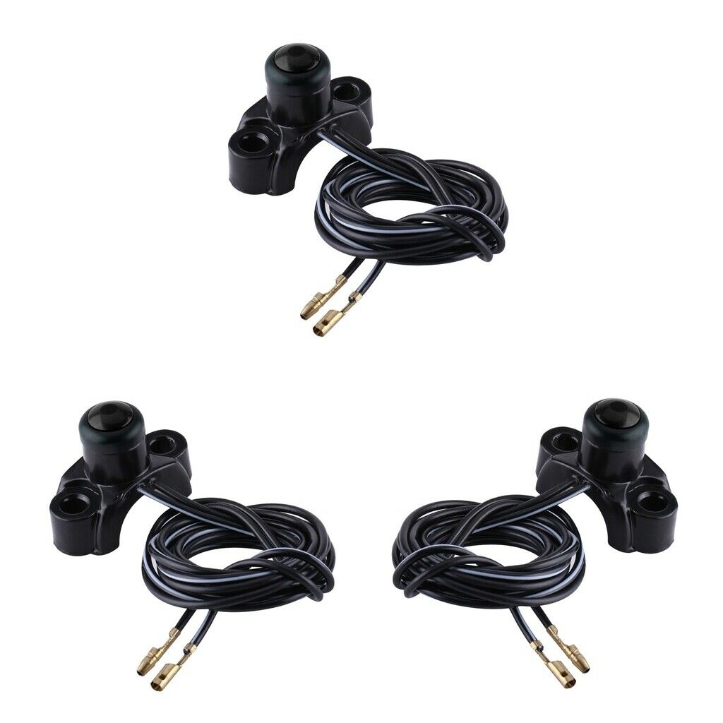 3xMotorbike ATV 22mm Handlebars Engine Kill Stop Start Button Switch - Black
