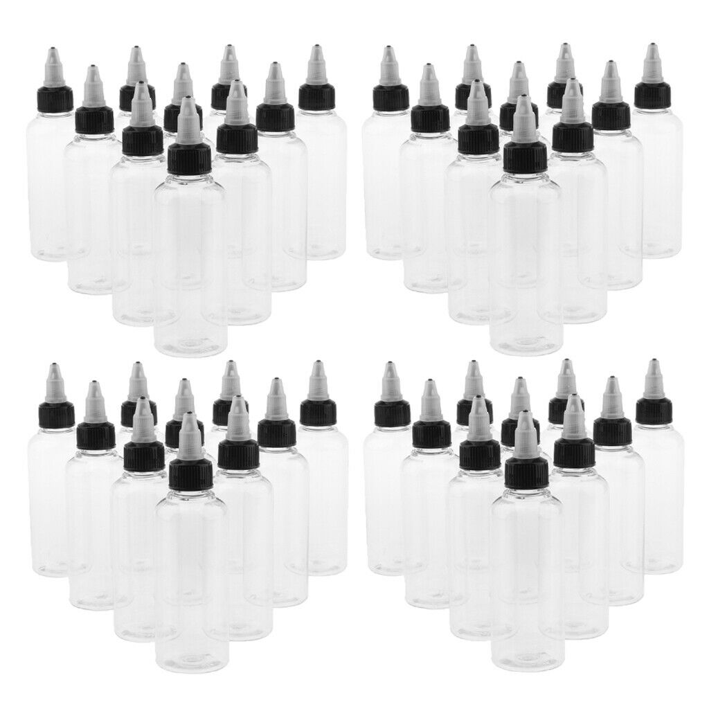 40Pcs 100ml Makeup Cosmetics Arts Dispensing Bottles Tubes for Oil Ink