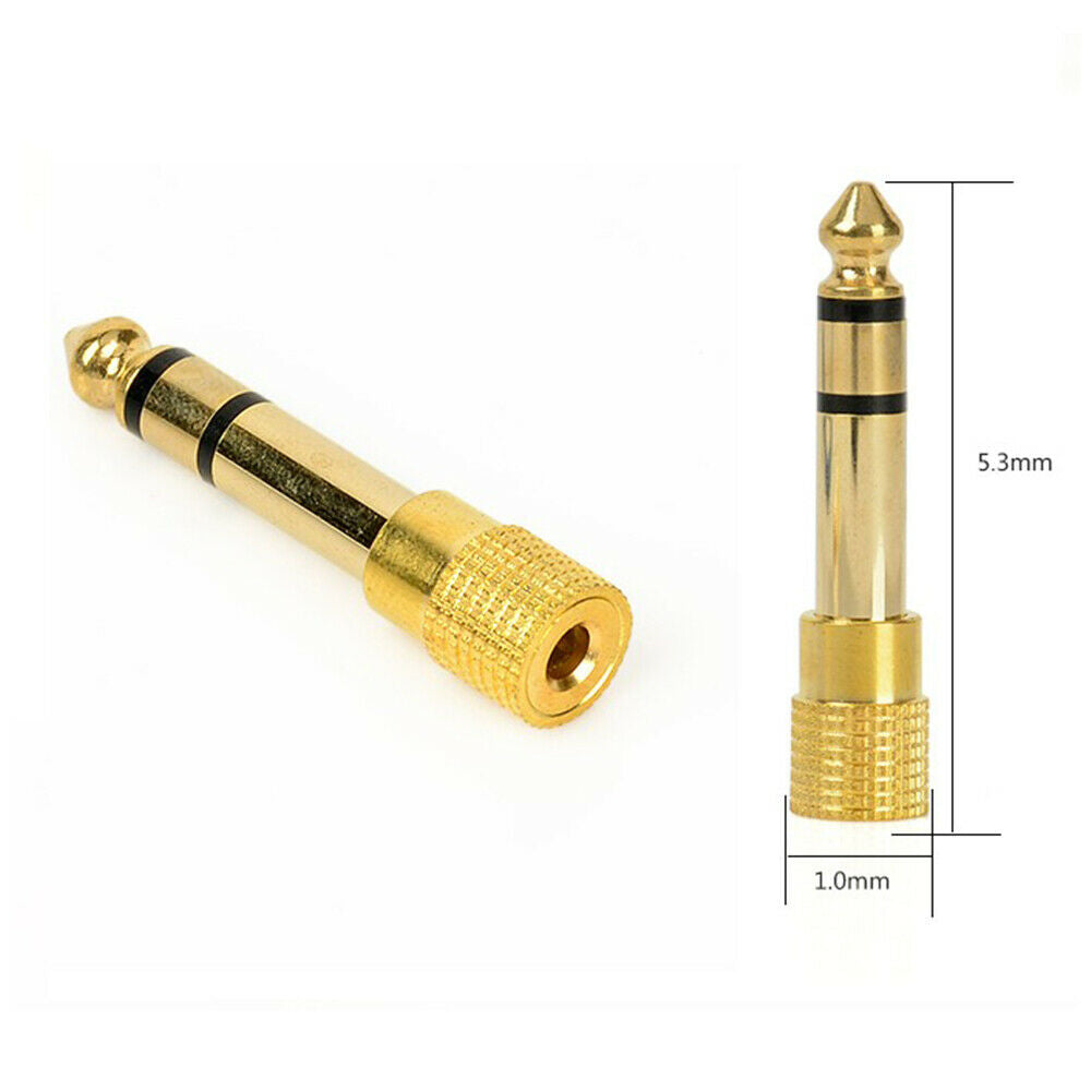 10Pcs Male to Female Microphone Jack Stereo Headphone Audio Adapter Connectors