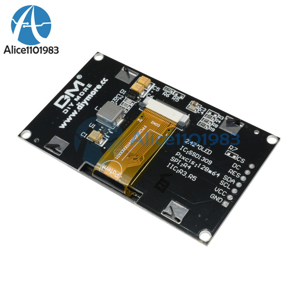2.42" inch 12864 OLED Display Module IIC I2C SPI Serial FOR C51 STM32 Yellow