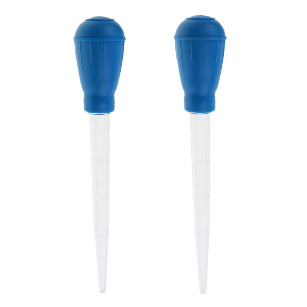 2pcs Aquarium Coral Feeder Tube Fish Tank Clean Pipette Dropper
