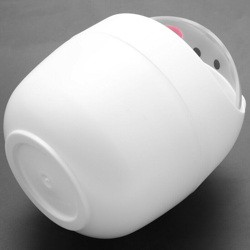 Mini Waste Bin Rolling Cover Desktop Garbage Paper Basket Table Trash Home OffQ9