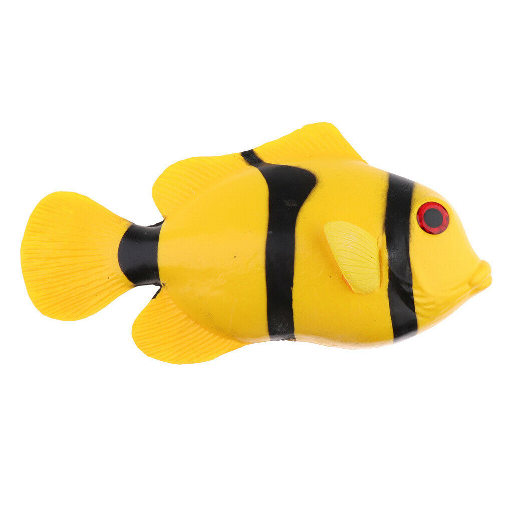 Lifelike Artificial Clownfish Ornament for Aquarium Decortion Yellow