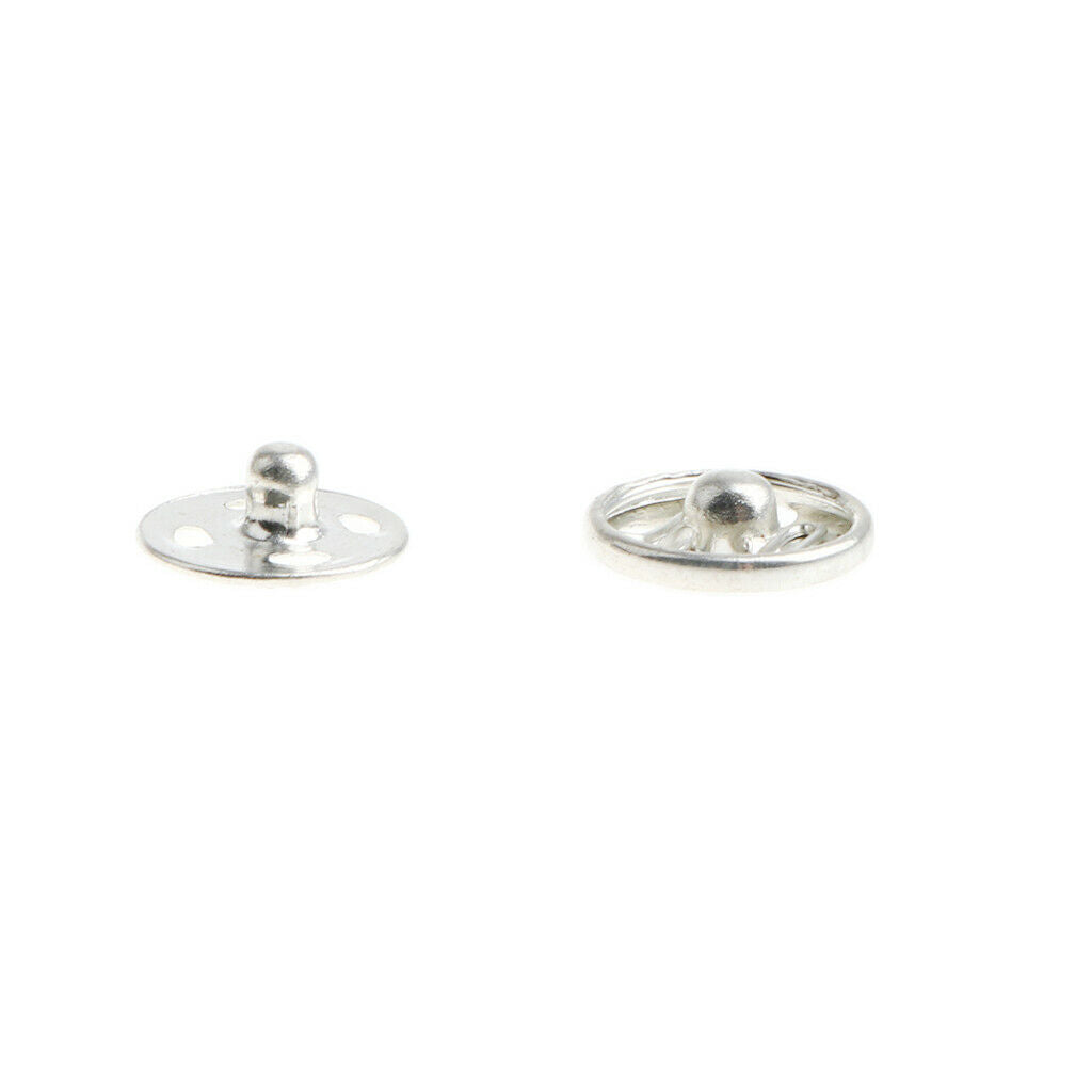 50 pairs of sew on metal snap fastener snap fasteners DIY sewing craft 10mm