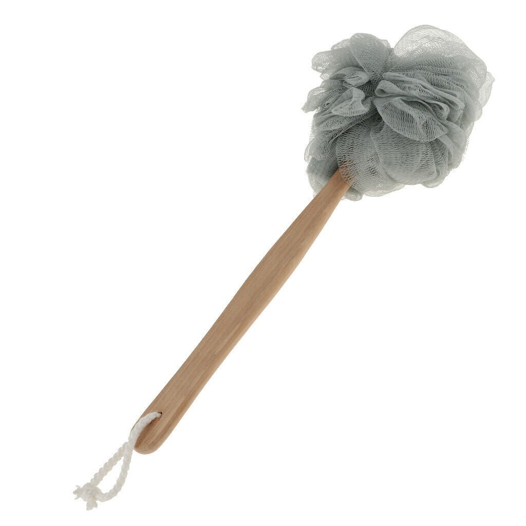 8 Pack 14.2" Long Handle Bath Body Brush Scrub Puff Sponge Back Scrubber