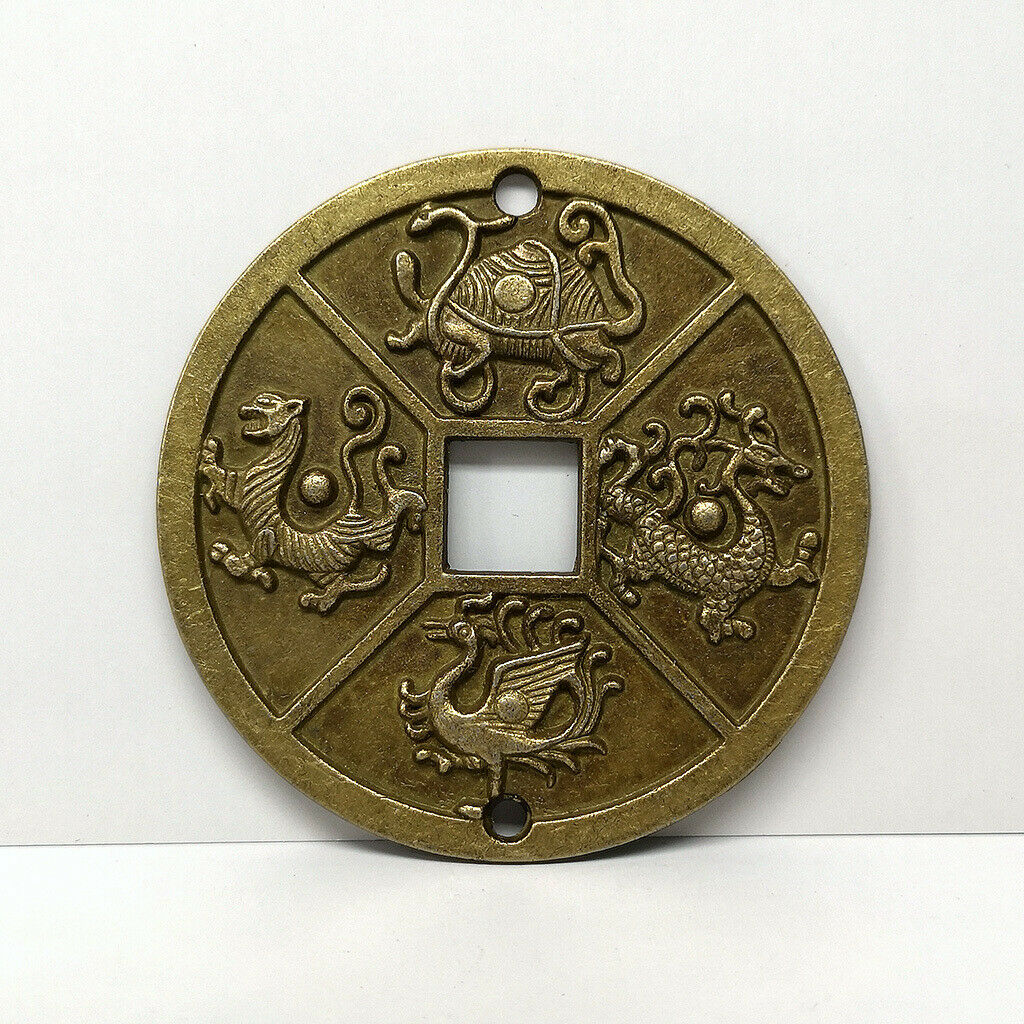 3X Simulation Chinese Old Copper Coin God Beast Animal Coins Amulet Charms