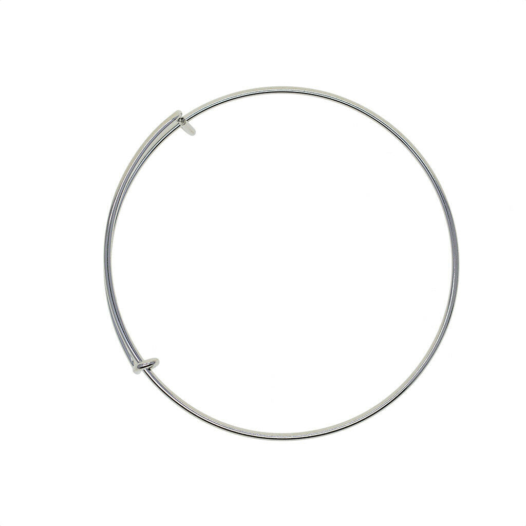 6 Pieces Brass Sliver Plated Adjustable Wire Bracelets
