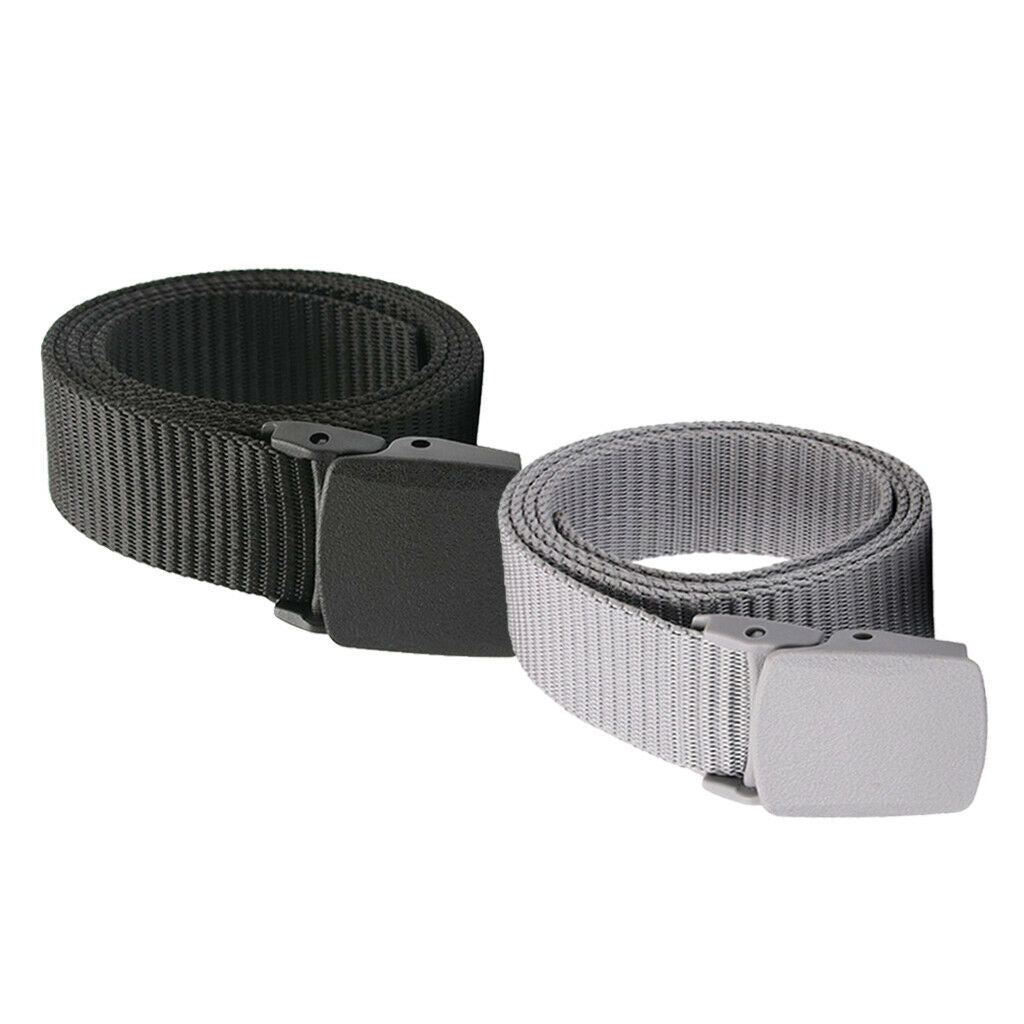 2pcs Casual Army Nylon Webbing Belt Work Travel Military Police Waistband
