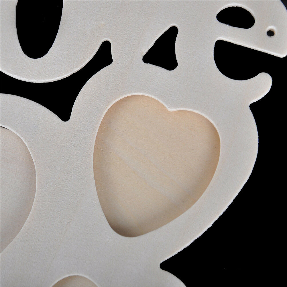 Lovely Wooden Hollow Love Photo Picture Frame Home Decor Art DIY Craft Gi.l8