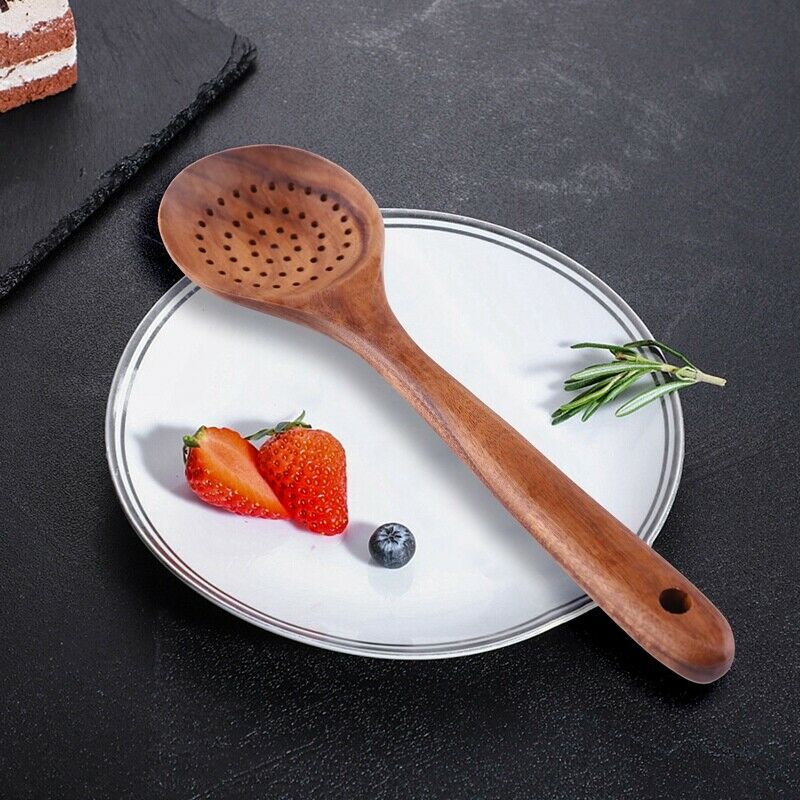 Teak Wood Spoon Long Handle Spoon Ladle Big Rice Paddle Wooden Cooking Spoon SC5