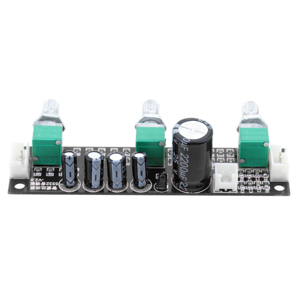 4x NE5532 Preamp Preamplifier Tone Board 2 Channel Treble Volume Control