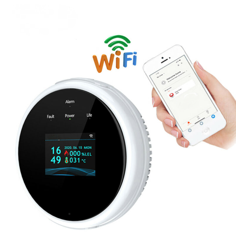 Alarm-Sensor Natural Gas Leak Detecto Wi-Fi Digtal Gas Detector Detection Alarm