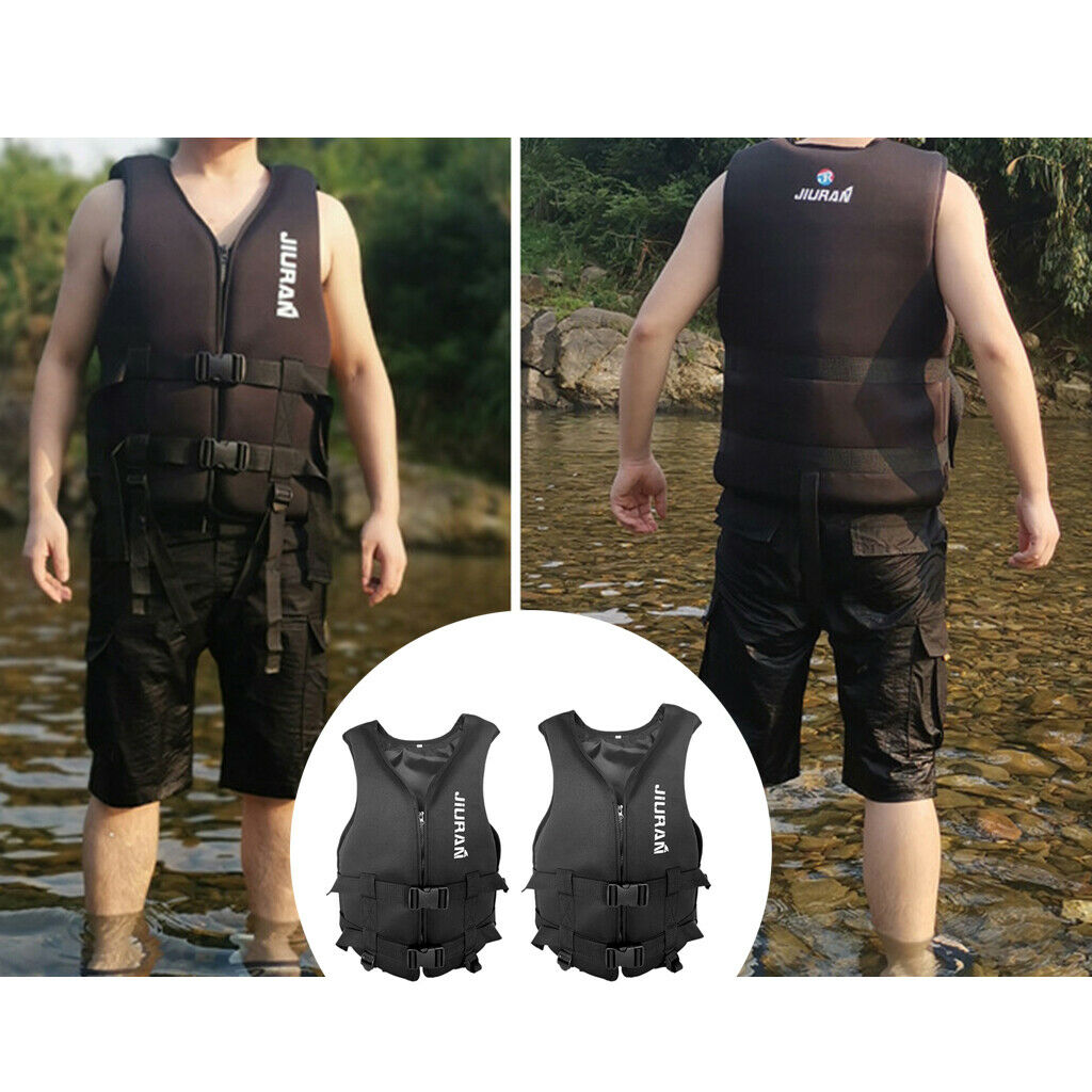2Pcs Life Jacket Premium Life Vest Aid W/ Crotch Straps Floatation Device