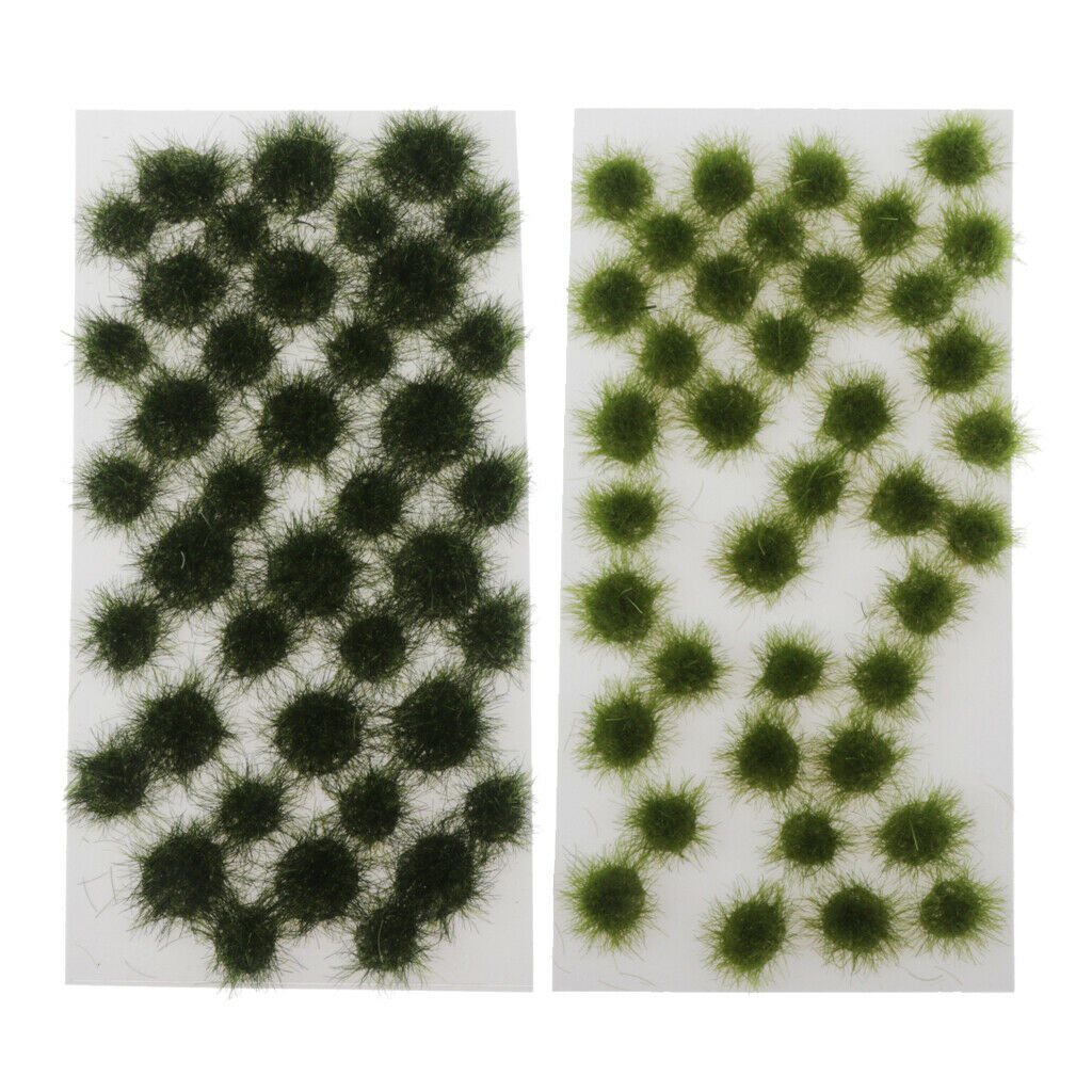 5mm 1/48 1/35 Studio Grass Tufts for Making Dark Green and Medium Green